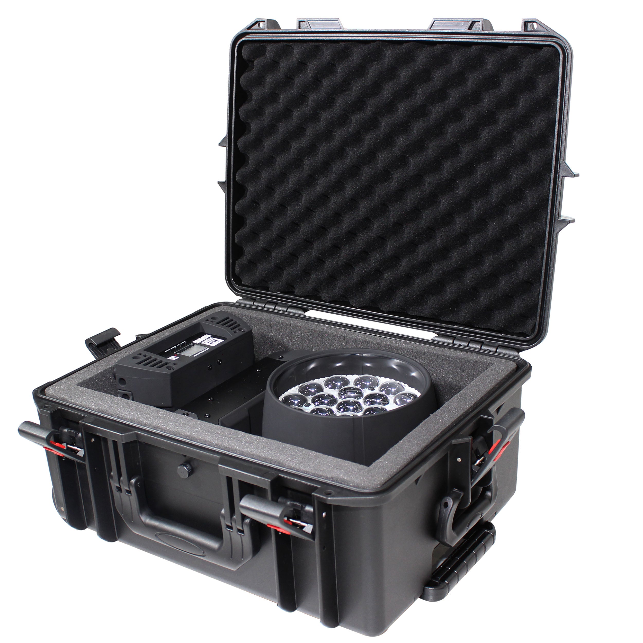 PROX-XM-1102HW Watertight Case - VaultX Medium Universal Watertight Case W-Extendable Handle, Wheels and Pluck-N-Pak Foam