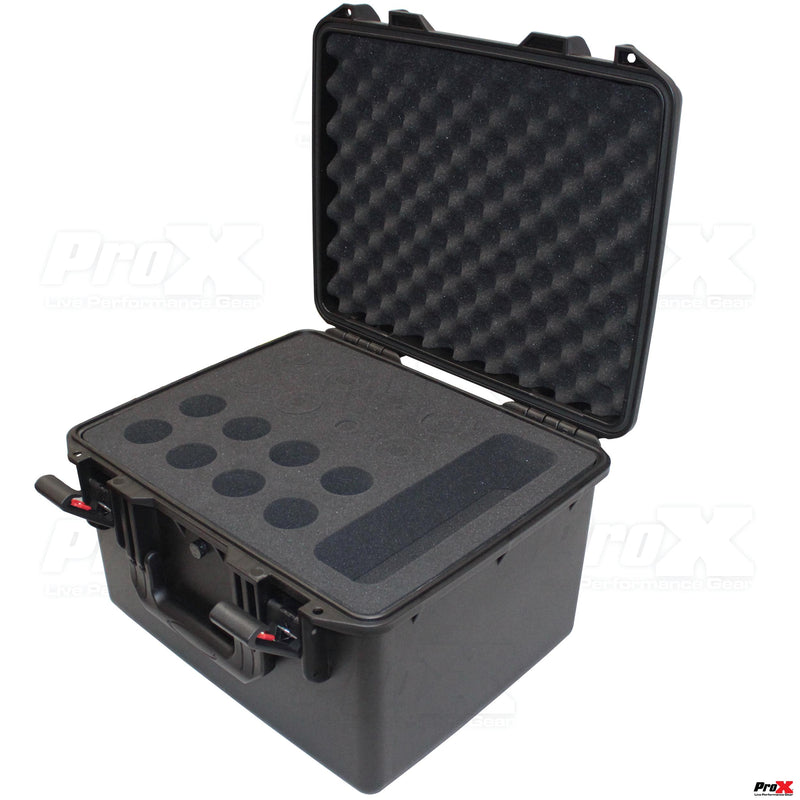 PROX-XM-1216MIC Watertight Case - VaultX Watertight Microphone Case (Holds 16 Handheld Units)