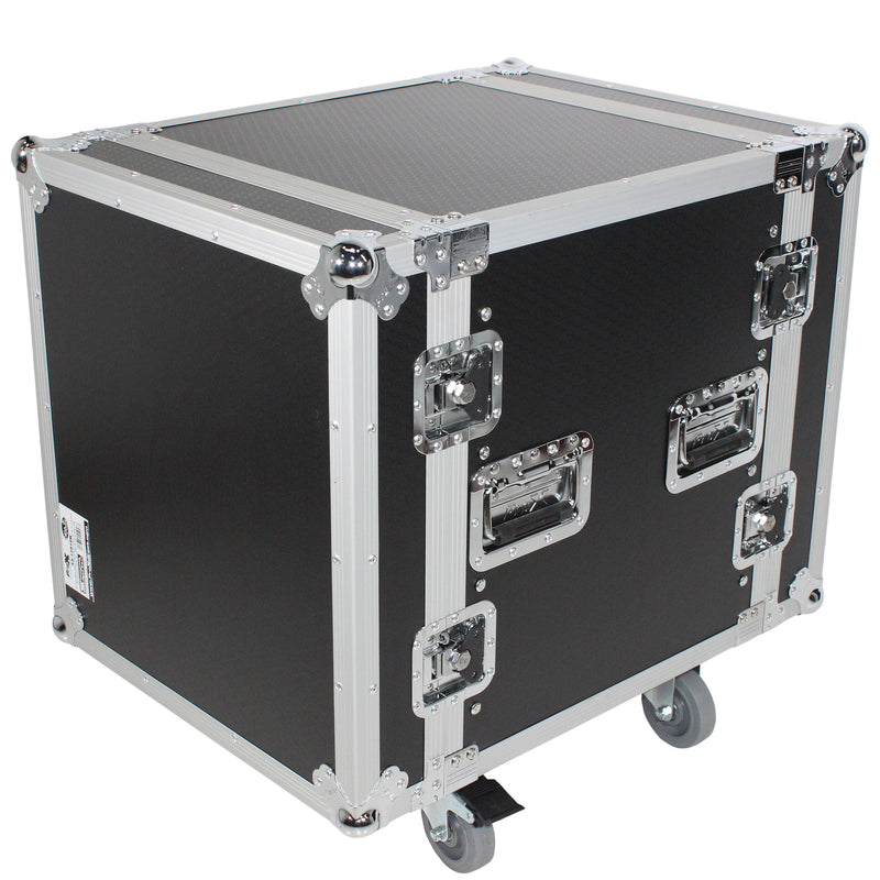 PROX-XS-12R18W - 12U Space Amp Rack Mount ATA Flight Case 18 Inch Depth W-Casters Shipped Disassembled