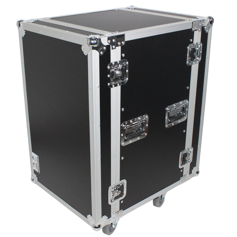 PROX-XS-18R18W - 18U Space Amp Rack Mount ATA Flight Case 18 Inch Depth W-Casters