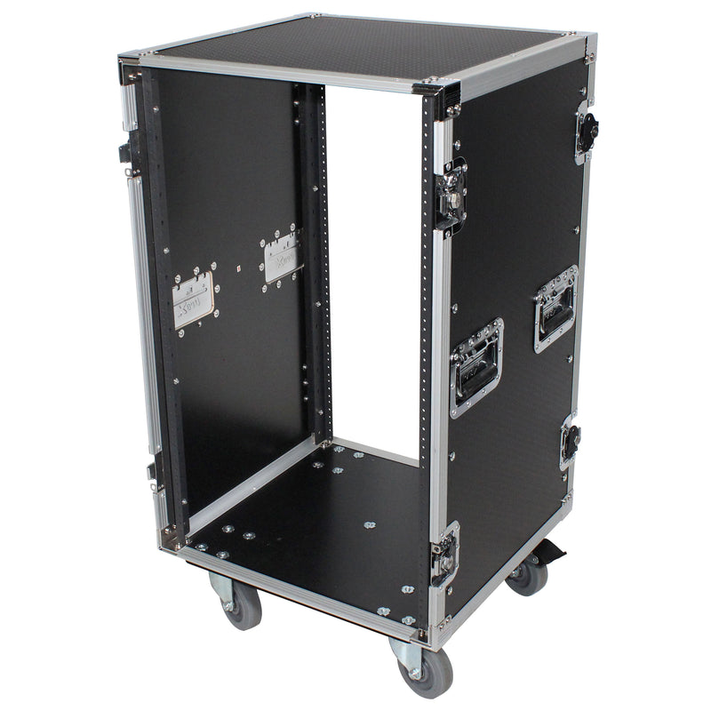 PROX-XS-18R18W - 18U Space Amp Rack Mount ATA Flight Case 18 Inch Depth W-Casters