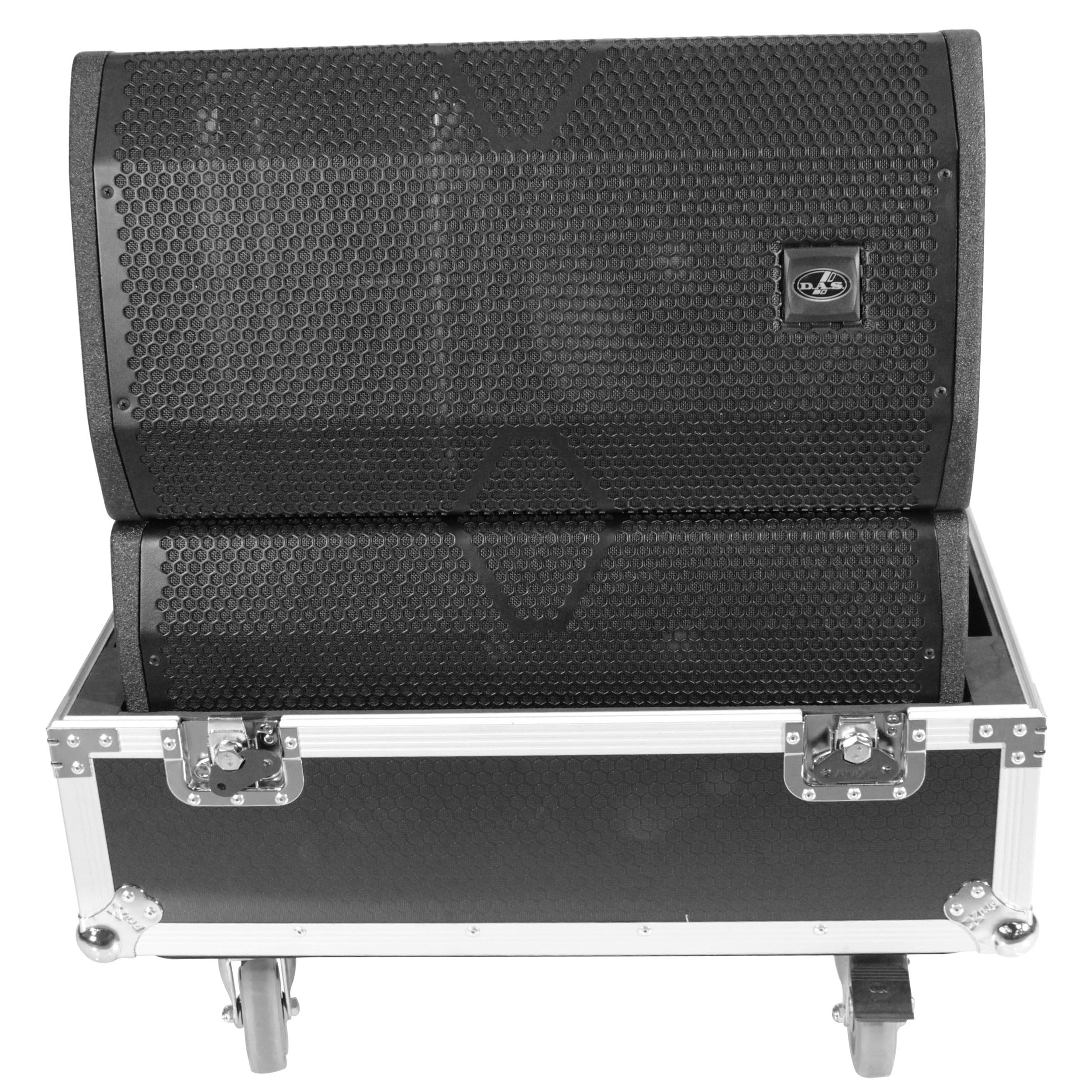 PROX-XS-282620LASPW Speaker Road Case - Universal Line Array Speaker Flight Case W-Wheels for 2 Speakers