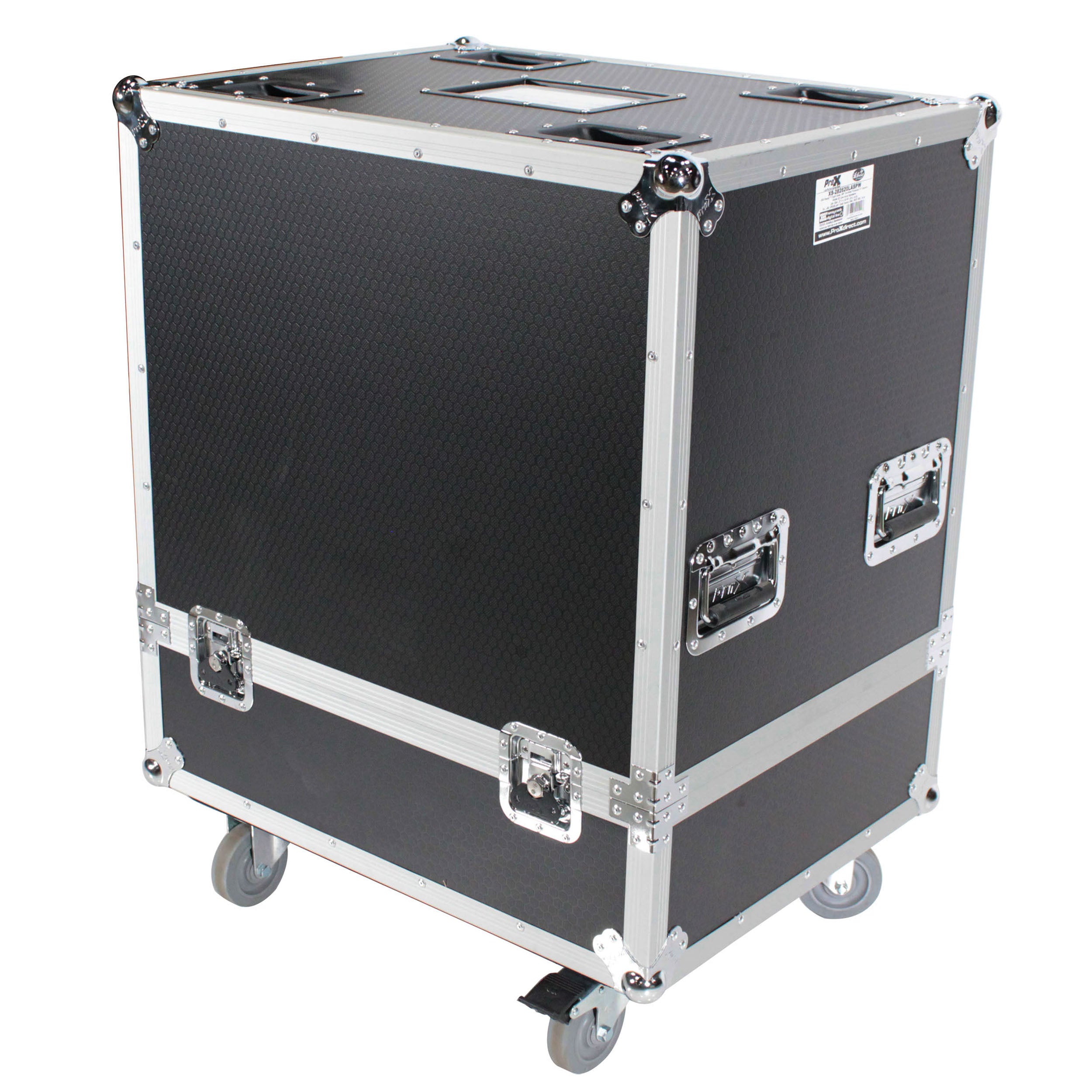 PROX-XS-282620LASPW Speaker Road Case - Universal Line Array Speaker Flight Case W-Wheels for 2 Speakers