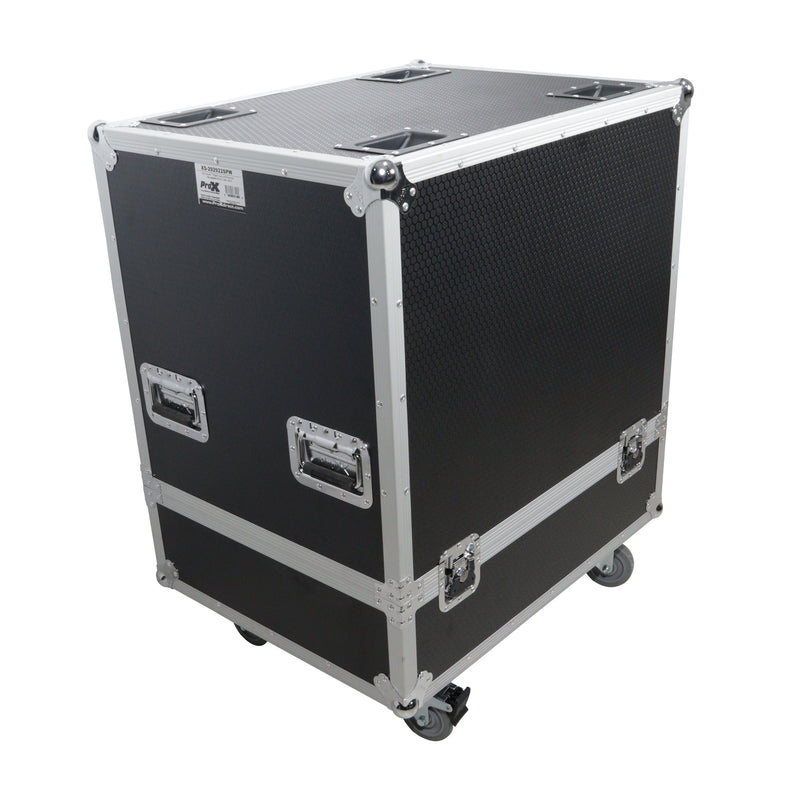 PROX-XS-292922SPW - Universal Flight Case Dual Line Array Speakers or Single Subwoofer with Caster Wheels