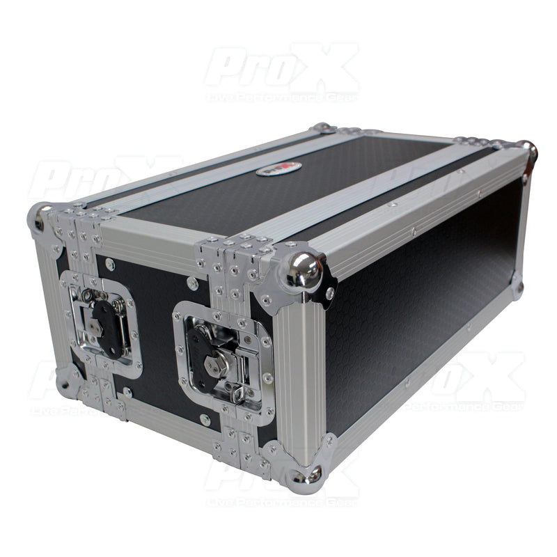PROX-X-4U7D Road Case - 4U Deluxe Effects Rack 7" Deep Rail to Rail W/Handle