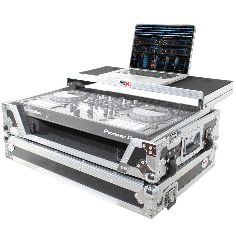 PROX-XS-DDJ800 WLT - Flight Case For Pioneer DDJ-800 Digital Controller W-Sliding Laptop Shelf and Wheels