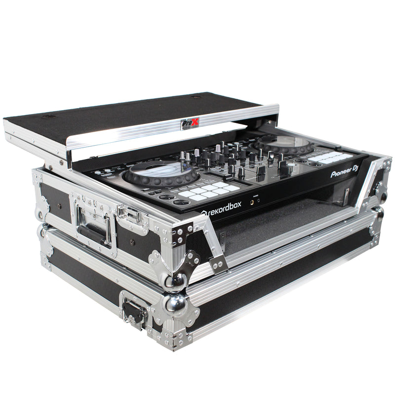 PROX-XS-DDJ800 WLT - Flight Case For Pioneer DDJ-800 Digital Controller W-Sliding Laptop Shelf and Wheels