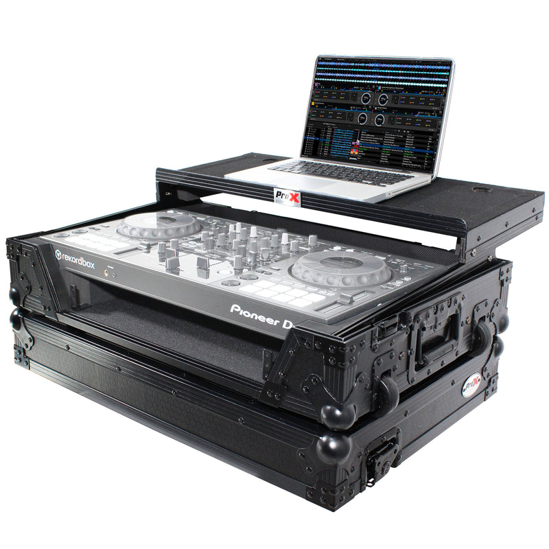 PROX-XS-DDJ800 WLTBL - Flight Case For Pioneer DDJ-800 Digital Controller W-Sliding Laptop Shelf and Wheels