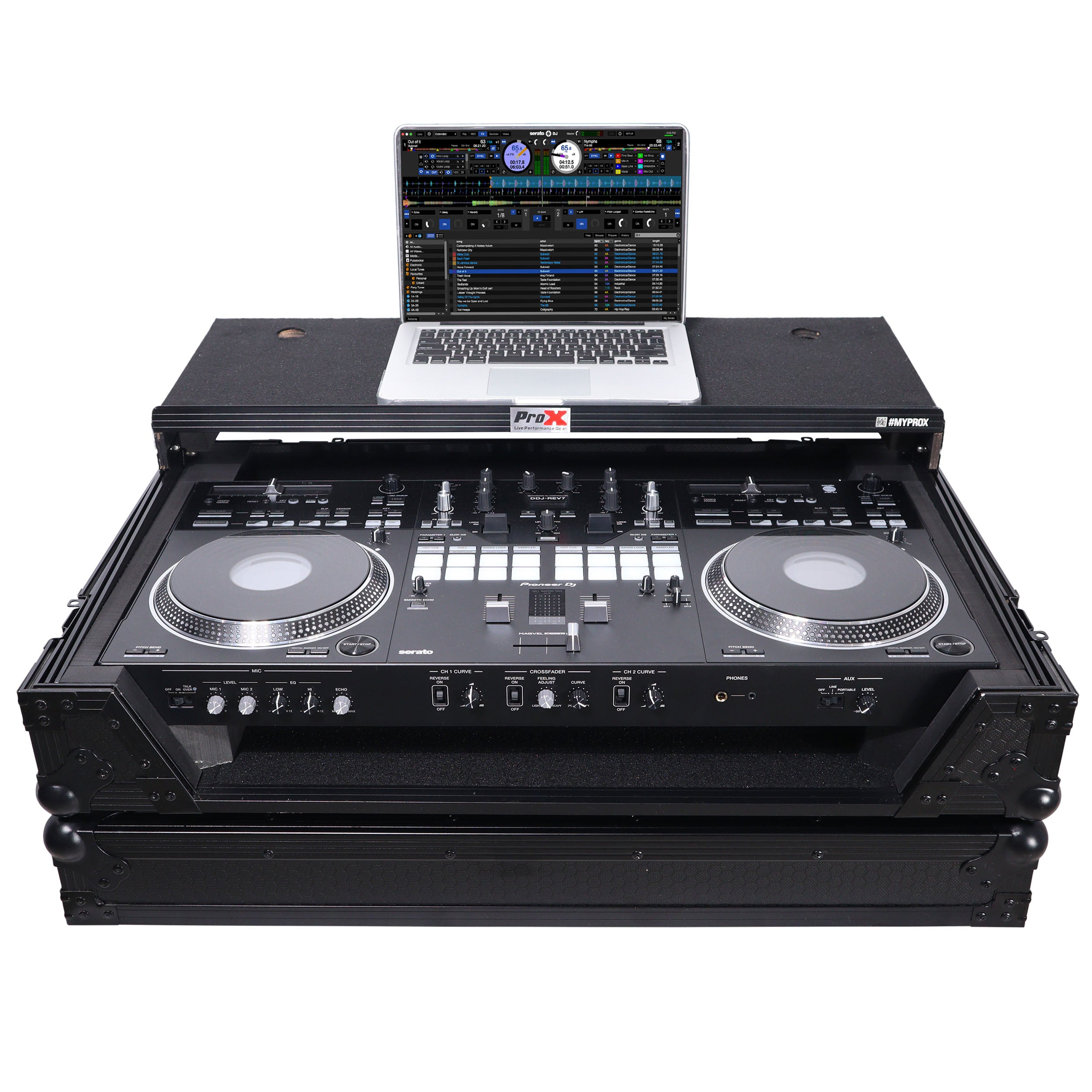 PROX-XS-DDJ REV7 WLTBL - for Pioneer DDJ-REV7 DJ Controller with Laptop Shelf