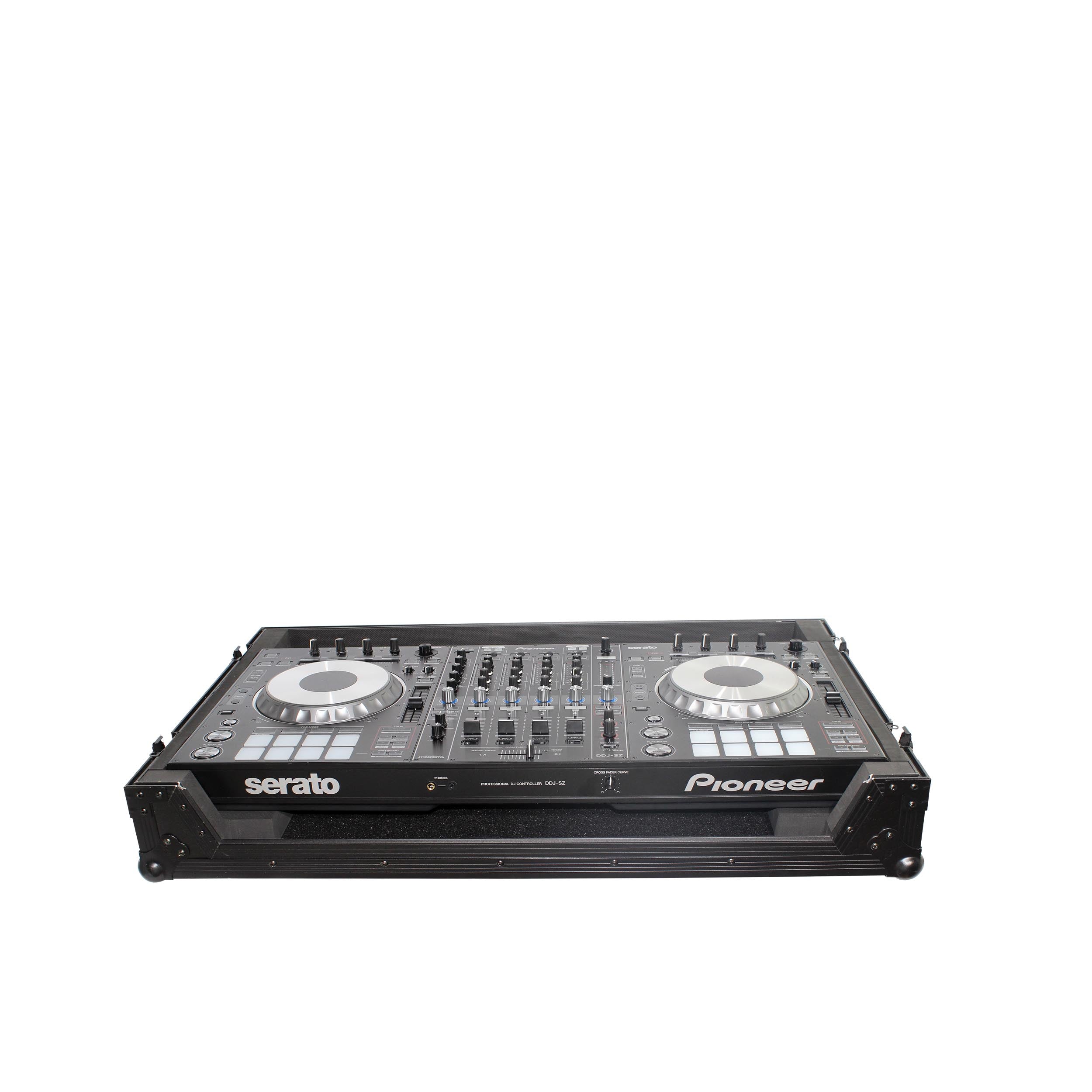 PROX-XS-DDJSZ WBL - Flight Case For Pioneer DDJ-SZ DDJ-RZ Digital Controller W-Wheels | Black on Black