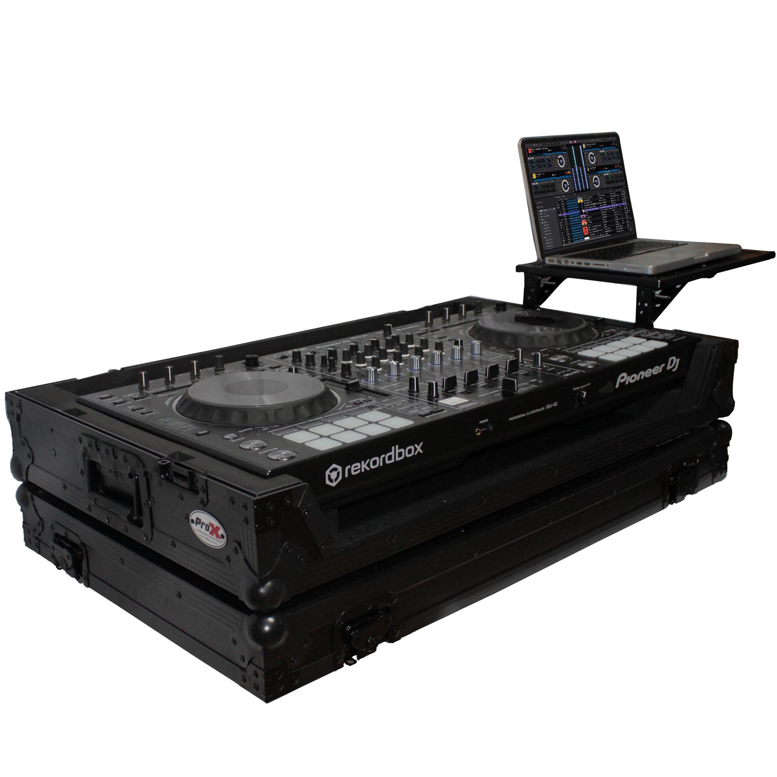 PROX-XS-DDJSZ WBL MK2 - Flight Case For Pioneer DDJ-SZ2 Digital Controller W-Wheels | Black on Black