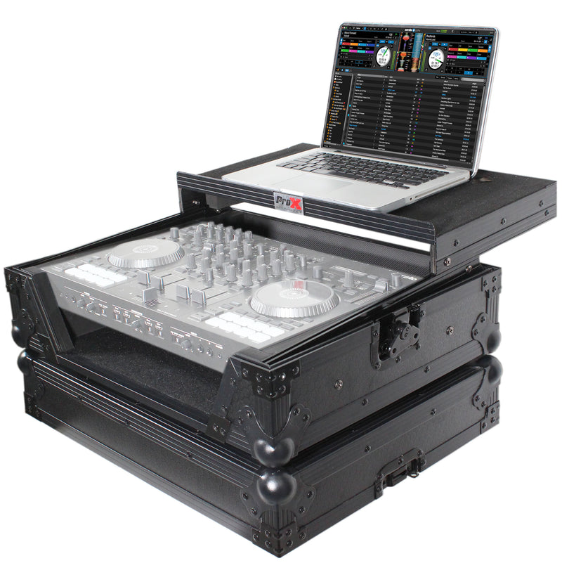PROX-XS-DJ707 LTBL - Flight Case For Roland DJ-707M Digital Controller W-Laptop Shelf | Black