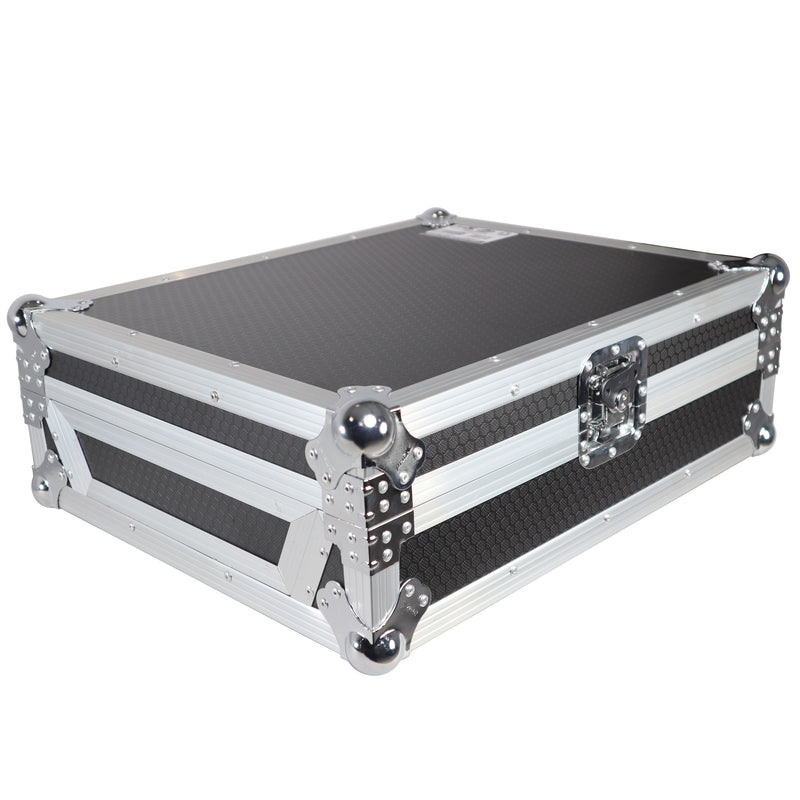 PROX-XS-DJMV10 - ATA Style Hard Travel Case for Pioneer DJM-V10 6 Channel DJ Mixer - Silver on Black