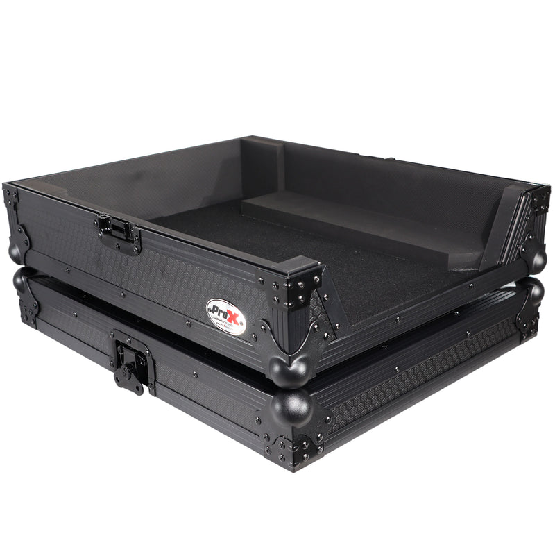 PROX-XS-DJMV10 BL - ATA Style Hard Travel Case for Pioneer DJM-V10 | DJM-V10-LF 6 Channel DJ Mixer - Black on Black