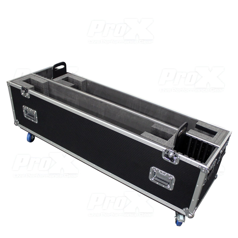 PROX-XS-LCD7080WX2 - Universal Case For Flat Panel Monitor LED-LCD-Plasma TV Dual 70" to 80" Adjustable Flight Case W-4" Casters