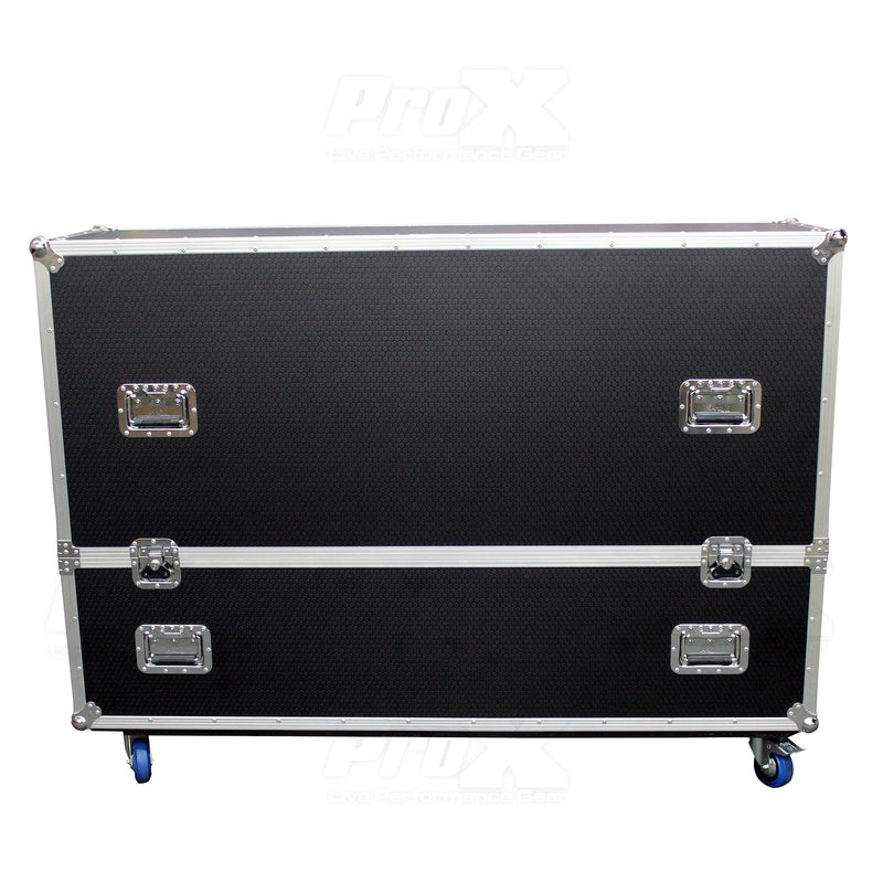 PROX-XS-LCD7080WX2 - Universal Case For Flat Panel Monitor LED-LCD-Plasma TV Dual 70" to 80" Adjustable Flight Case W-4" Casters