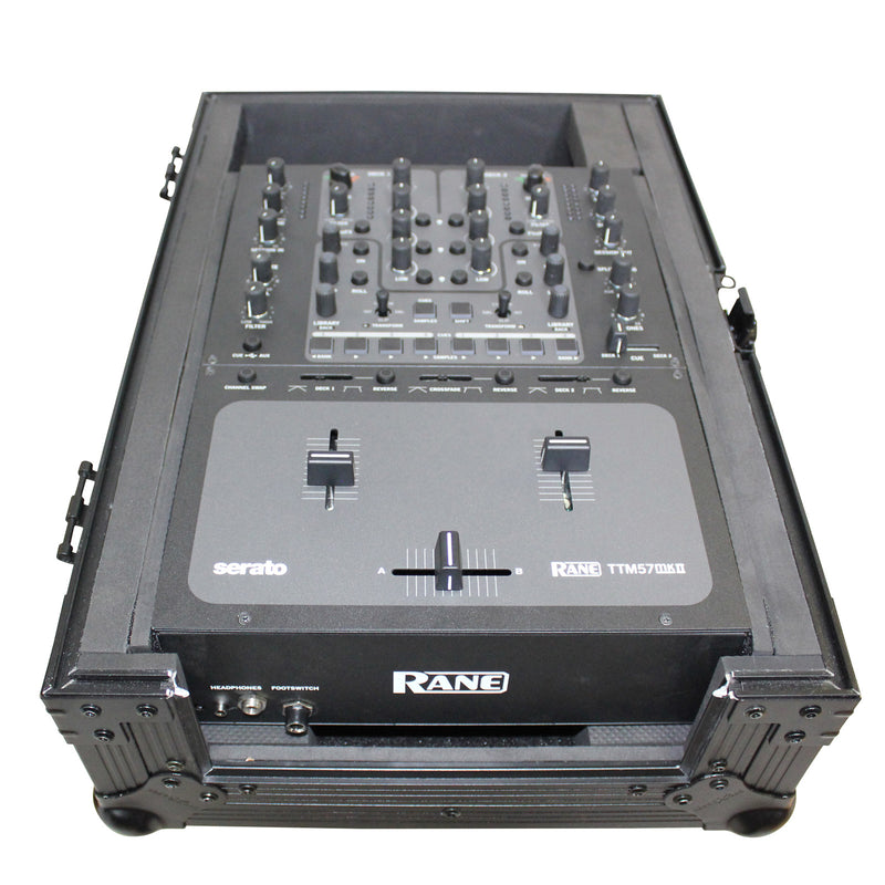 PROX-XS-M10BL - Flight Case for Large Format 10 In. DJ Mixers | Black on Black