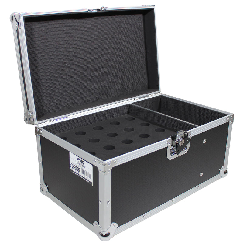 PROX-XS-MIC20S - Microphone Case Holds 20 Handhelds W-Side Storage