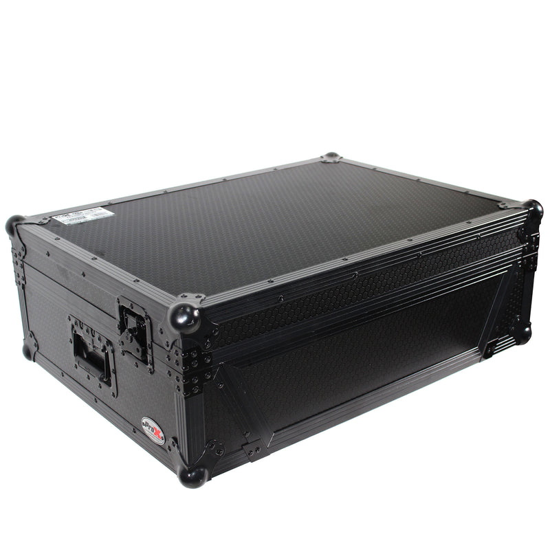PROX-XS-PRIME4 WBL2U - Flight Case for Denon Prime 4 Standalone DJ System W-2U Rackspace and Wheels | Black on Black