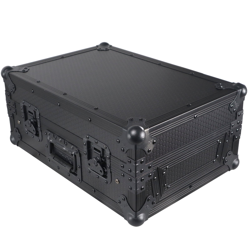 PROX-XS-RANE72LTBL - 11" DJ Mixer Road Case W/Laptop Shelf for Rane Seventy-Two 72 and Rane Seventy (Black on Black)