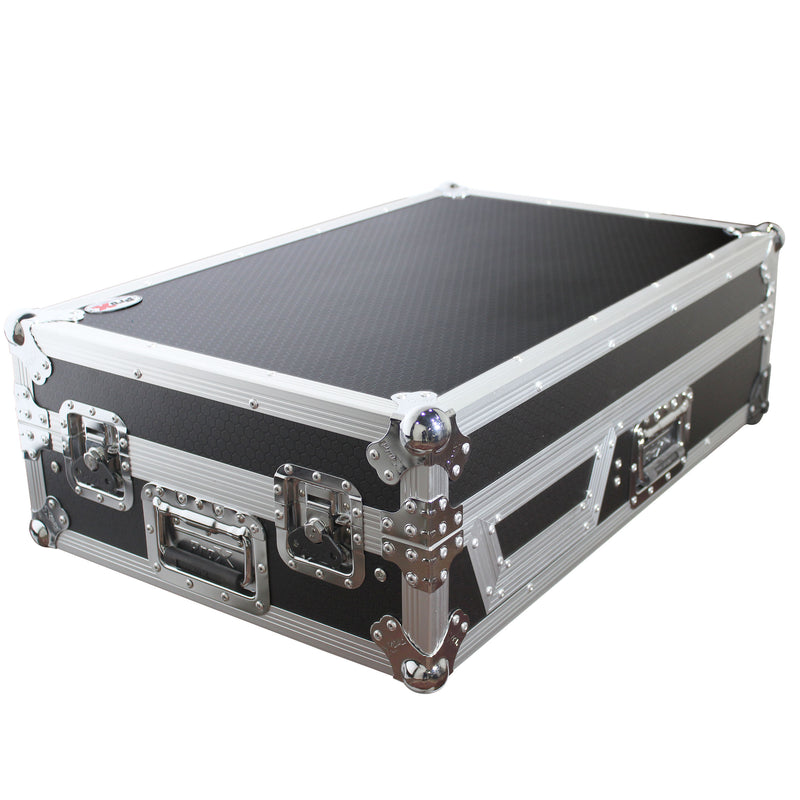 PROX-XS-TMC1012WLT - Single Turntable and Mixer Flight Case W/Sliding Laptop Shelf and Low Profile Wheels