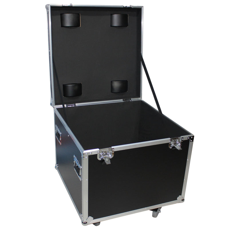 PROX-XS-UTL6 - Heavy Duty Utility Trunk Case W-Caster Cups 4 4" Casters 29.5" x 29.5" x 29" - 8.75 Cu.Ft.