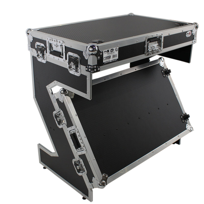 PROX-XS-ZTABLE JR - DJ Z-Table® Junior Workstation Portable Compact Booth Flight Case Table W Handles and Wheels