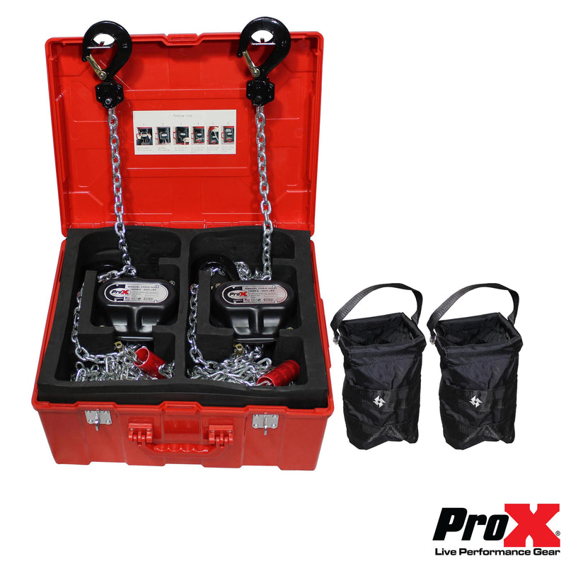 PROX-XT-MCH1TX2-30FT Chain Hoist - Set of 2: 1 Ton Manual Chain Hoist W/30 Ft (9 M) Chain