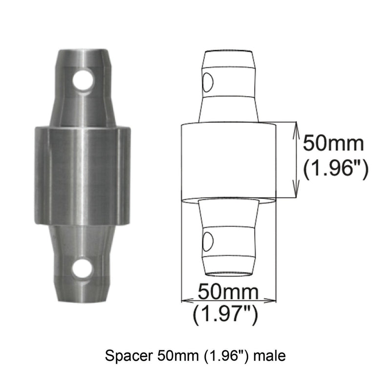 PROX-XT-SPMM50 Truss Spacer - Spacer 50mm Male Coupler