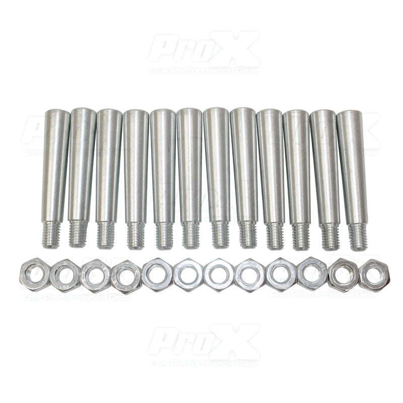 PROX-XT-SPN12 (PACK) Set of Truss Hardware - 12 Pack Tapered Shear Pin With Threaded Tip And Nut For Conical Coupler