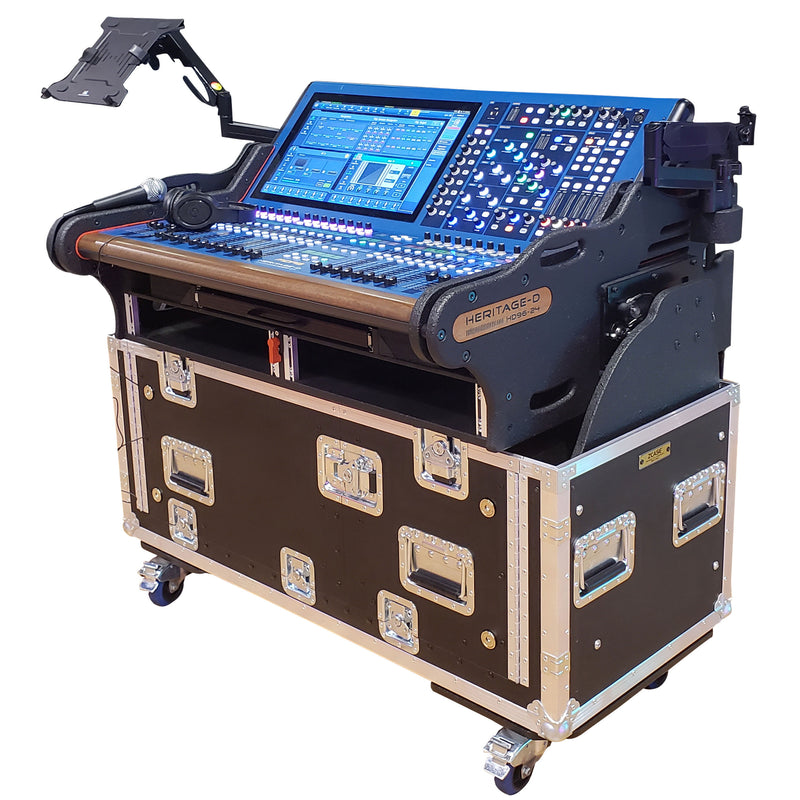 PROX-XZF-MID-HD D2U Mixer Road Case - Flip-Ready Easy Retracting Case With 2U for Midas Heritage-D Console by ZCase