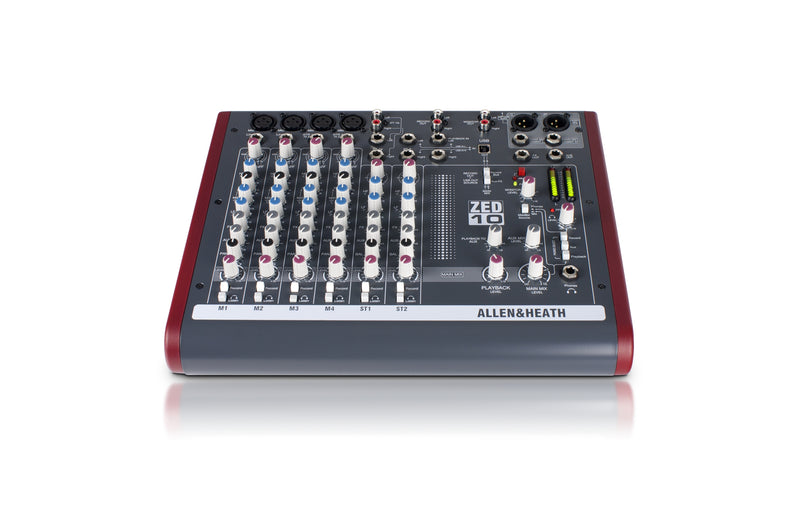 ALLEN & HEATH ZED-10 - 4 Mono 2 Stereo channel Mixer with USB in/out