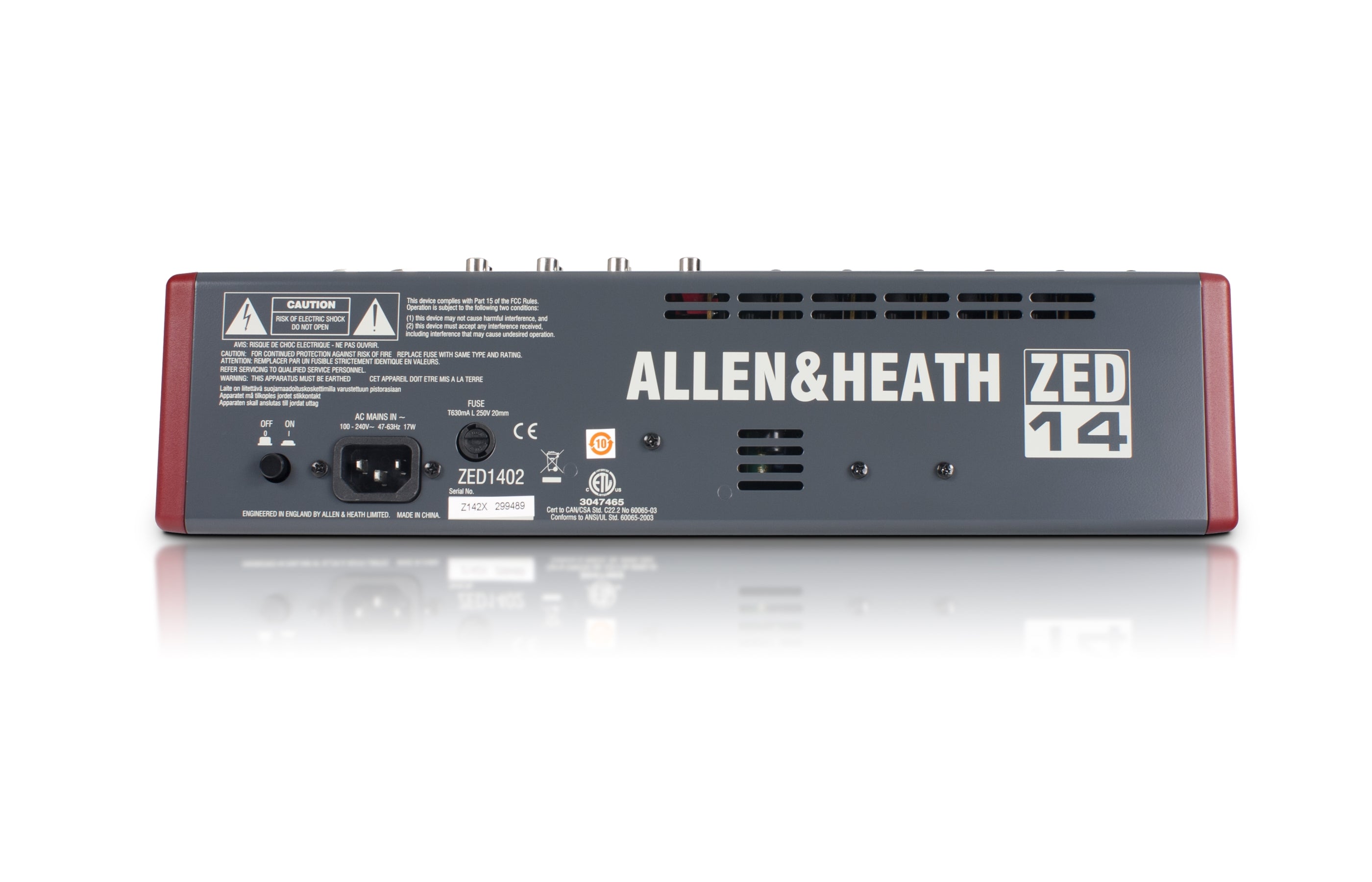 ALLEN & HEATH ZED-14 - 6 Mono 4 Stereo channel Mixer with USB in/out
