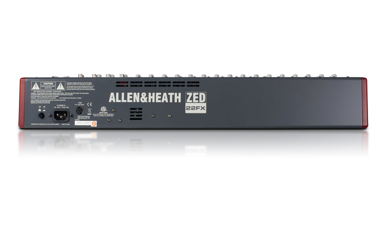 ALLEN & HEATH ZED-22FX - 16 Mono 3 Stereo channel Mixer with USB in/out and effects