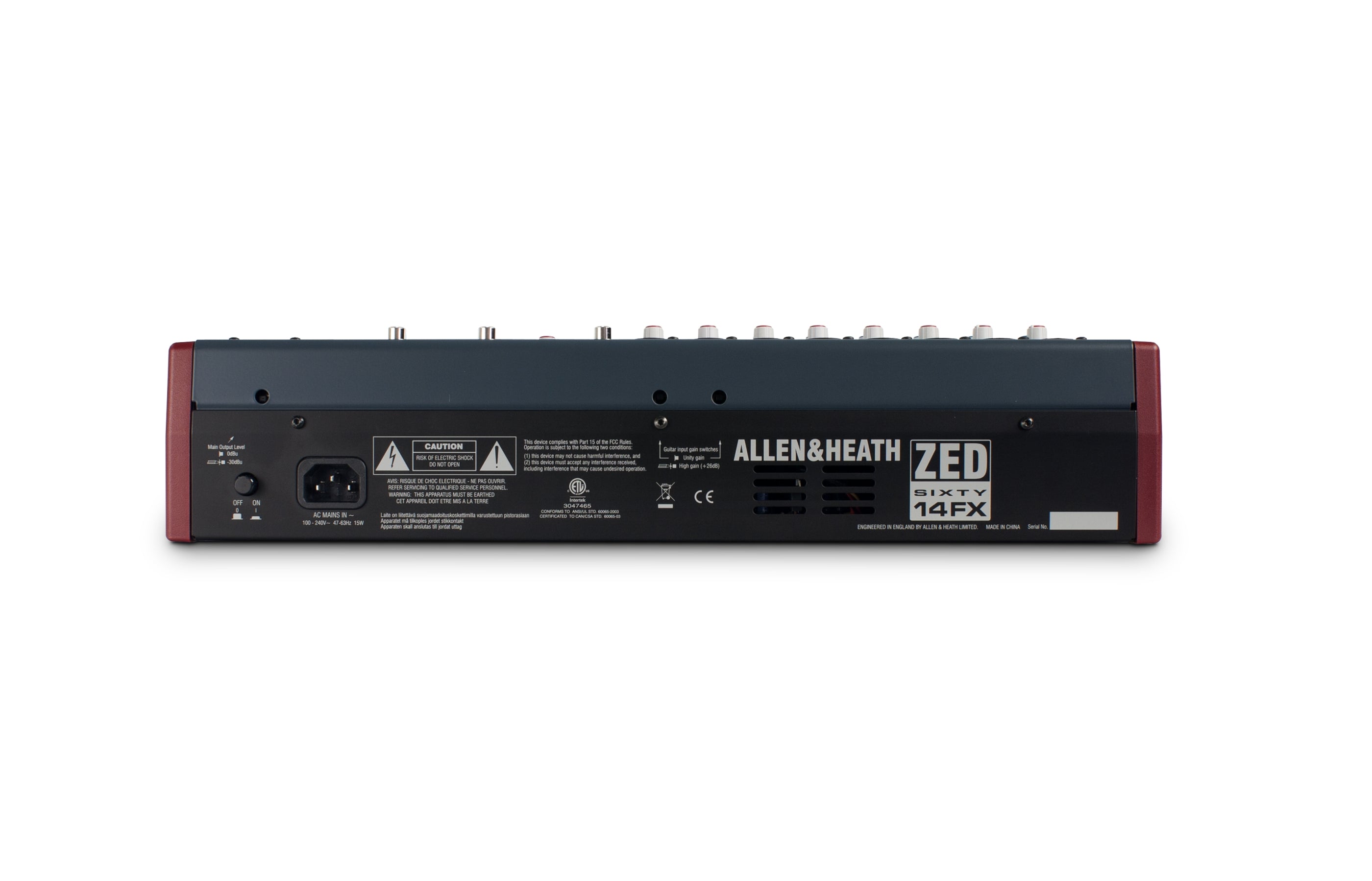 ALLEN & HEATH ZED60-14FX  - 8 Mono 2 Stereo channel Mixer with USB in/out