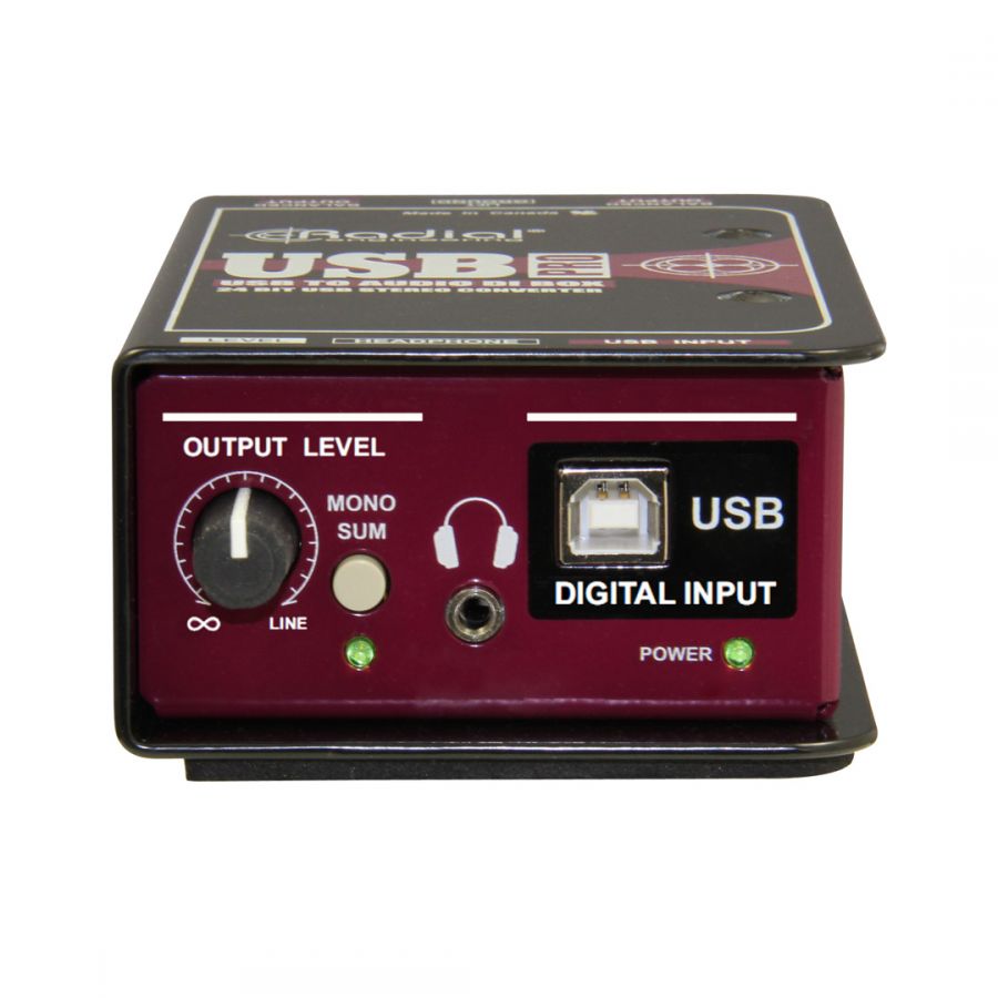 Radial USB-Pro - Digital USB DI for laptops, 24/96 with heapdhone amp & isolated outs