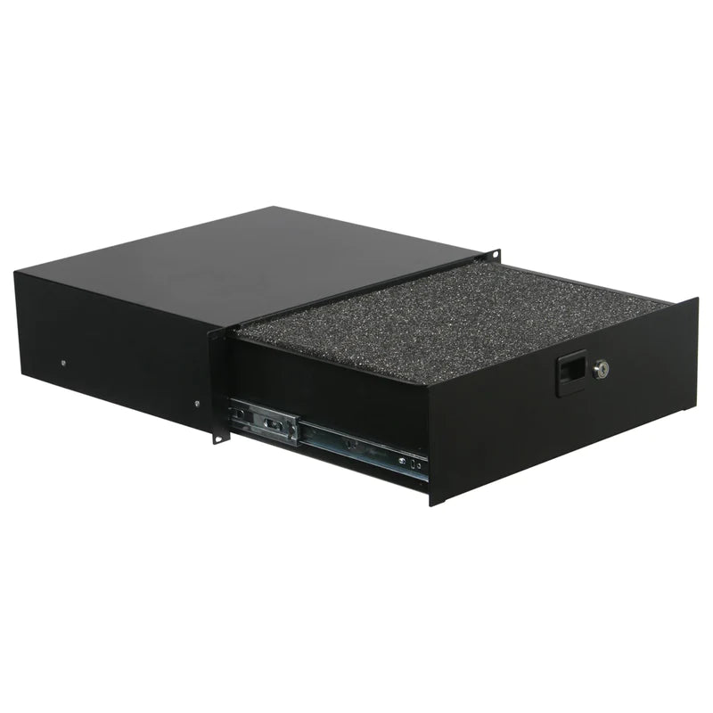 Odyssey ADFRD03 Rack Drawer - Odyssey ADFRD03 - 3U Rack Mountable Drawer with Interior Diced Foam