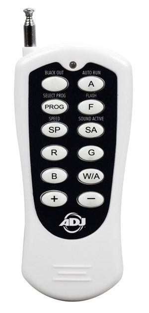 ADJ-RFC - RF wireless remote control compatible with specific ADJ products.