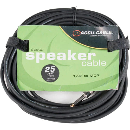 AMERICAN DJ S-2516B - 1/4" to MDP (Banana) 16 Gauge Speaker Cable (25')