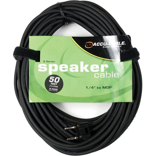 AMERICAN DJ S-5016B - 1/4" to MDP (Banana) 16 Gauge Speaker Cable (50')