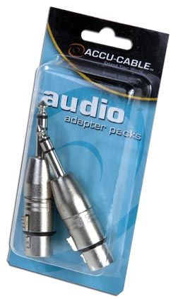 ACCU CABLE AXLRC3PMQF - Female 3 pin XLR to Male 1/4" adapter