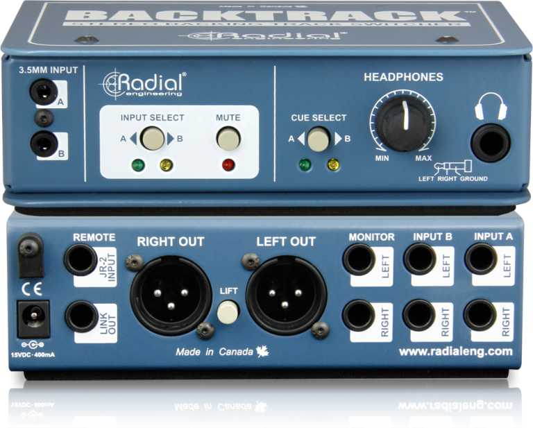 Radial Backtrack - Radial Engineering BACKTRACK Stereo Backing Track Switcher