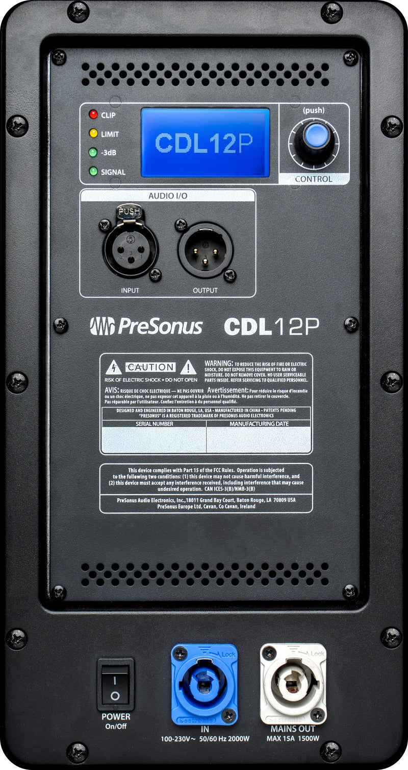 PRESONUS CDL12P - CDL12P: Full-Range, 15 x 120 Degree, Constant Directivity Sound Reinforcement Loudspeaker