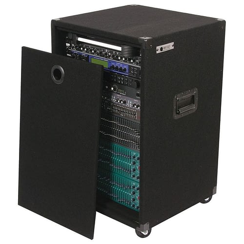 Odyssey CRE16W Case Rackmount - Odyssey CRE16 - 16U Carpet Amp Rack Case with Wheels