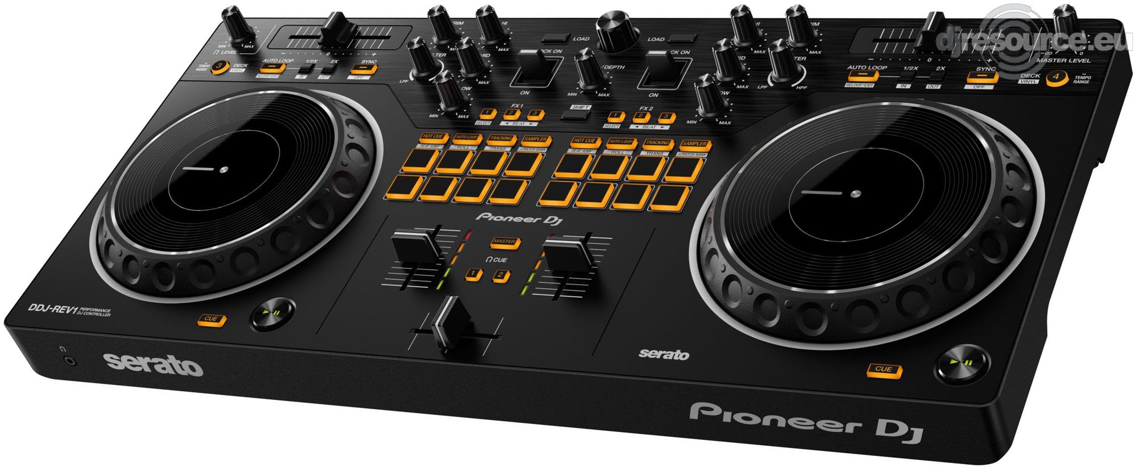 Pioneer DDJ-REV1 - Scratch-style 2-channel DJ controller for Serato DJ Lite (Black)