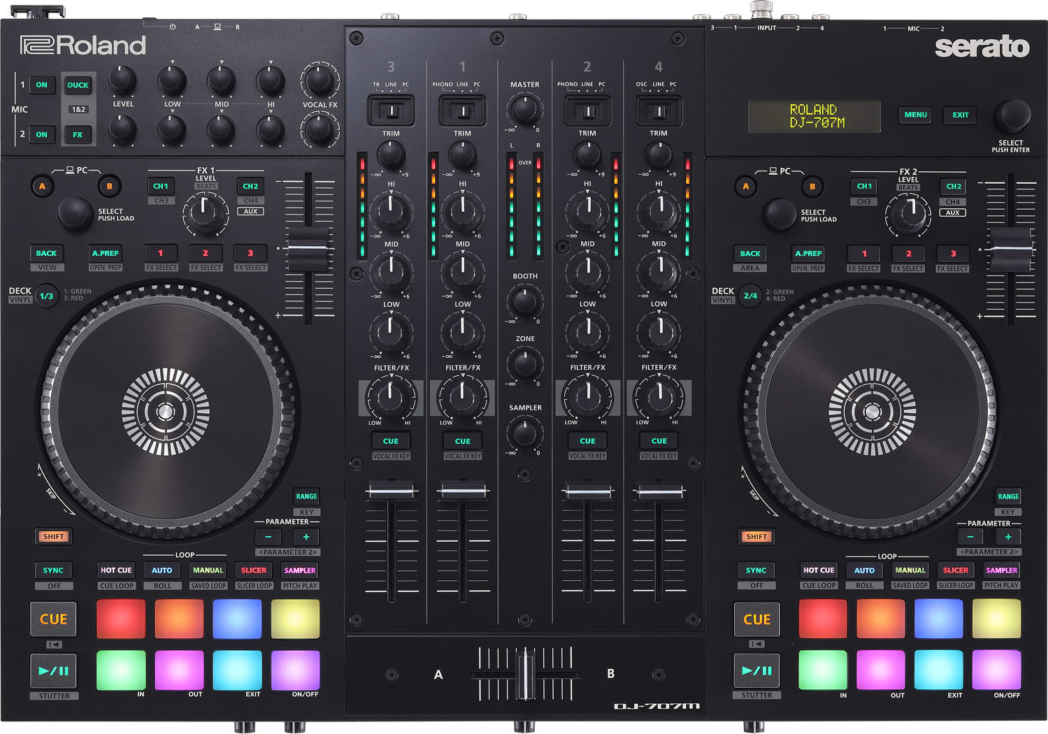 ROLAND - DJ-707M - DJ controller 4 channels with built-in drum patterns