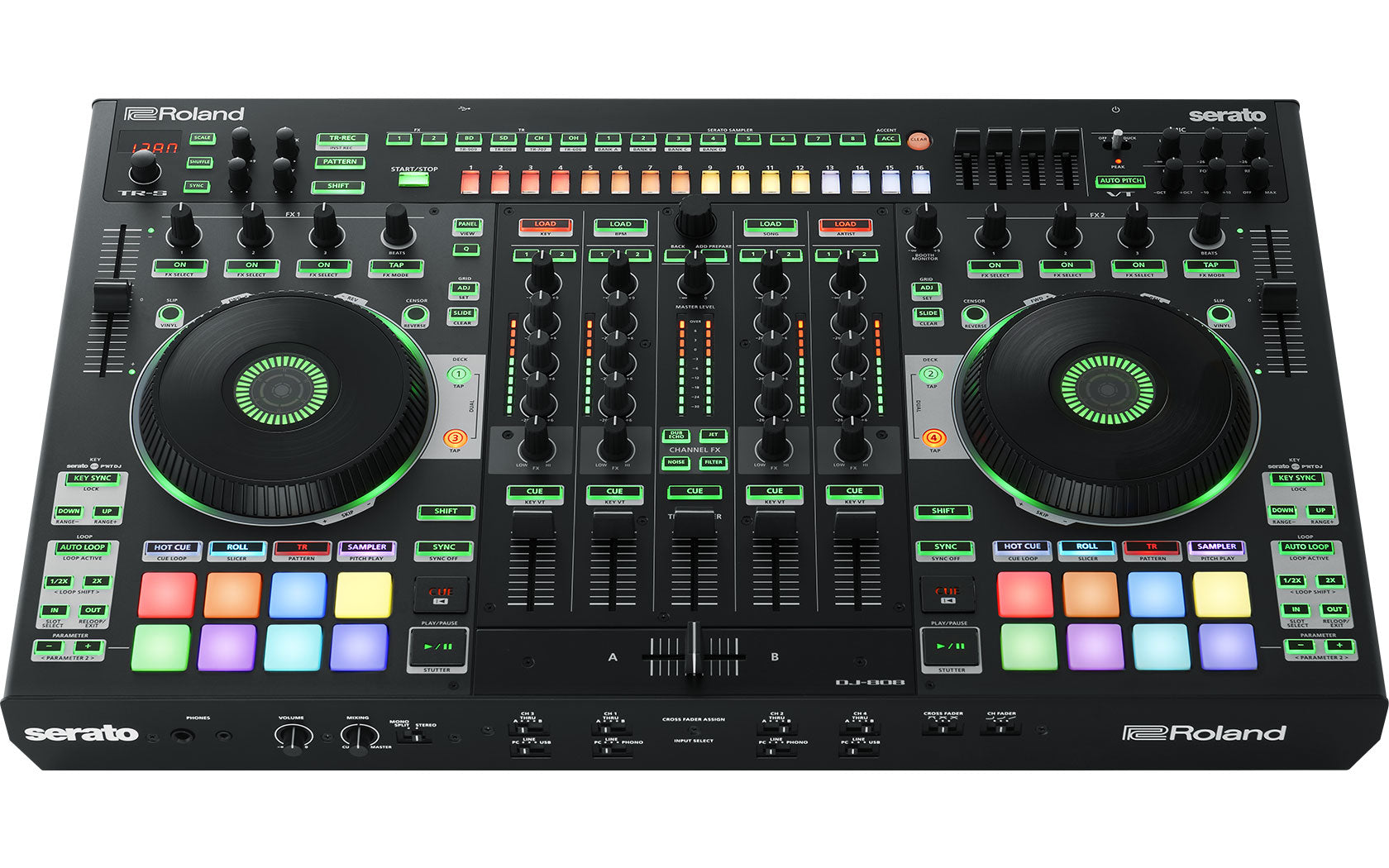 ROLAND DJ-808 SERATO DJ Controler with drum machine