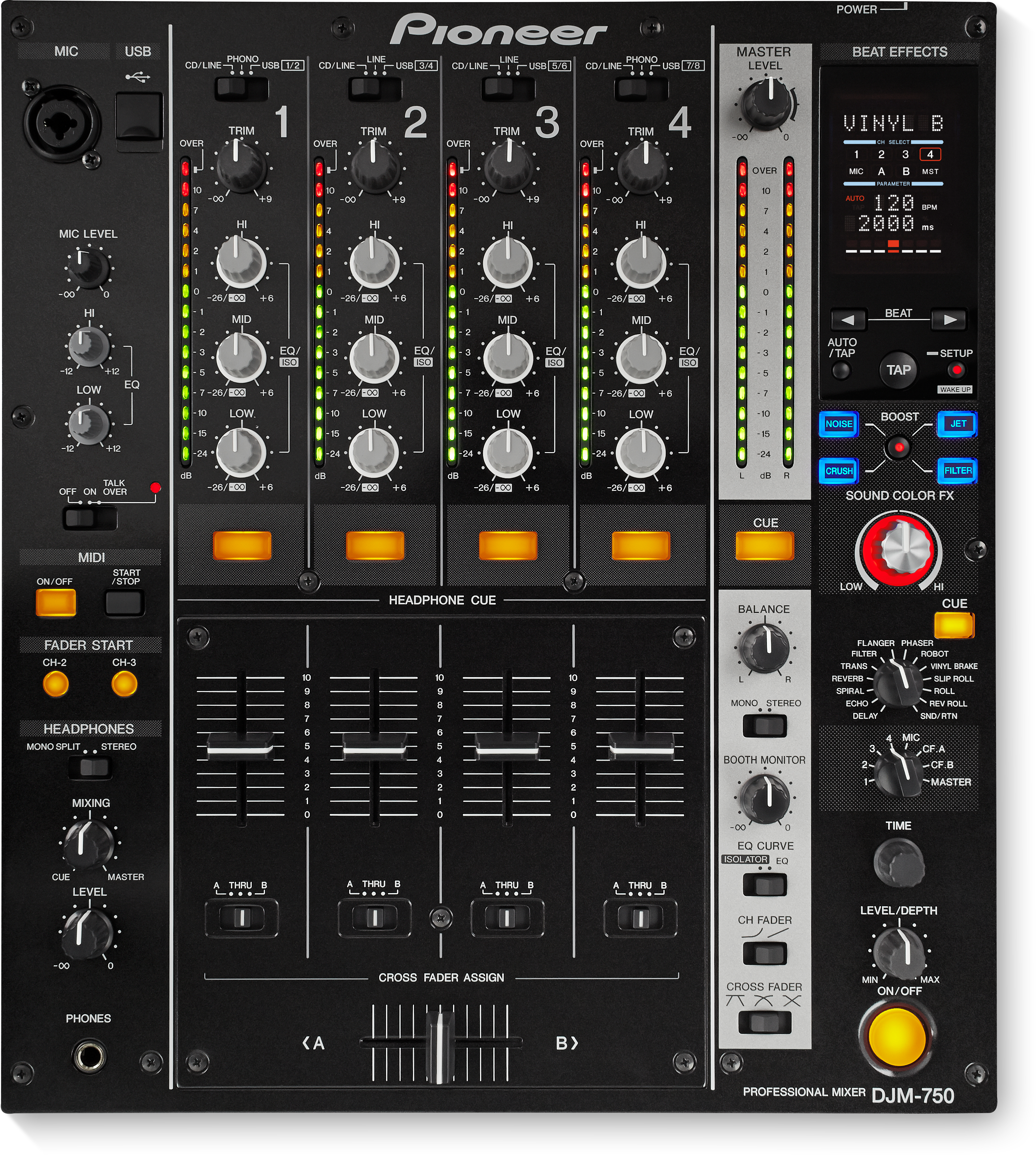 PIONEER DJ DJM-750MKII - 4 Channel mixer