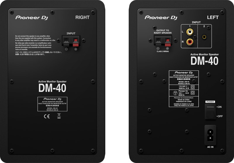 PIONEER DJ DM-40 - Powered monitor PAIR Black or White