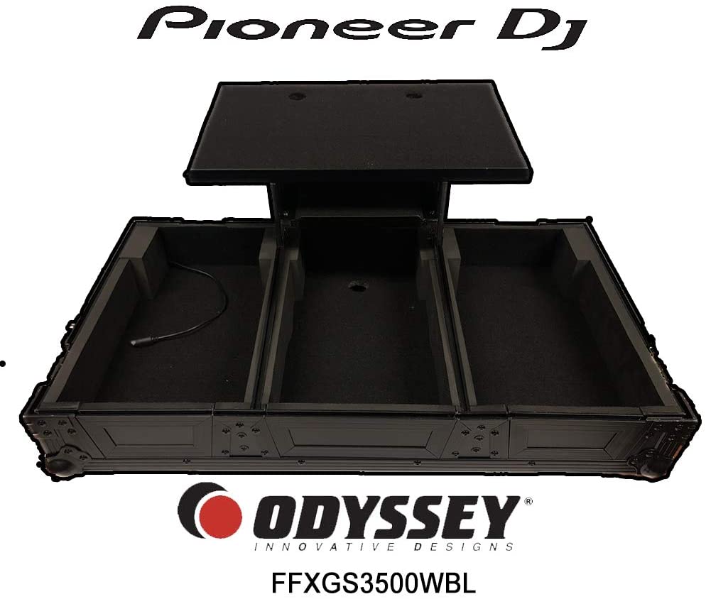 ODYSSEY FFXGS3500WBL - Dj Case For 10'' Mixers and Cd players with Led lights